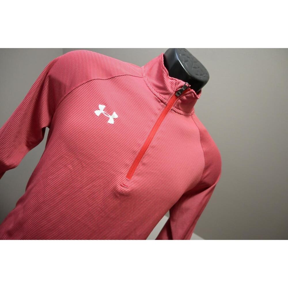 Under Armour 1/4 Zip Jacket Performance Loose Athletic Striped Mens‎ Sz Small